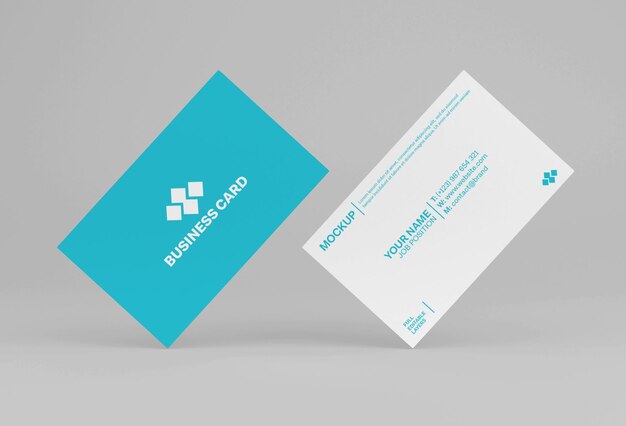 PSD clean minimal paper business card mockup