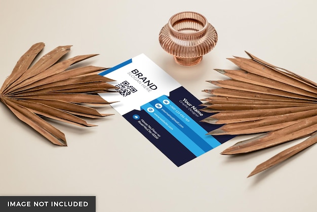 PSD clean minimal visiting card mockup design template