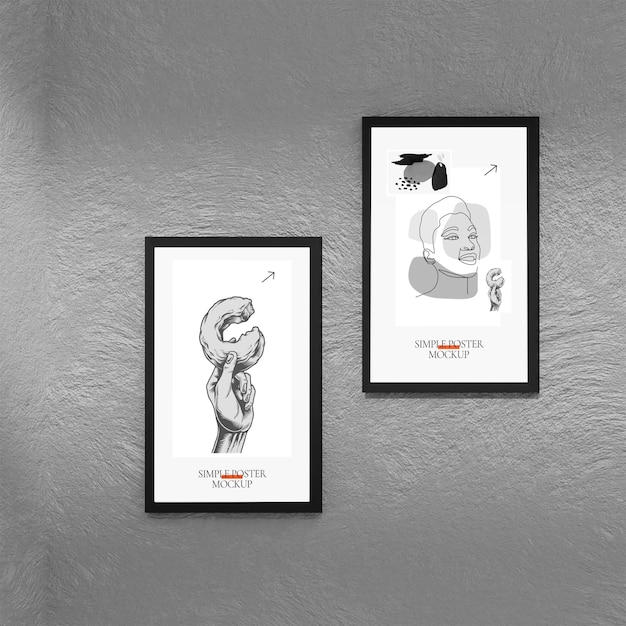 clean minimalist art frame mockup collection