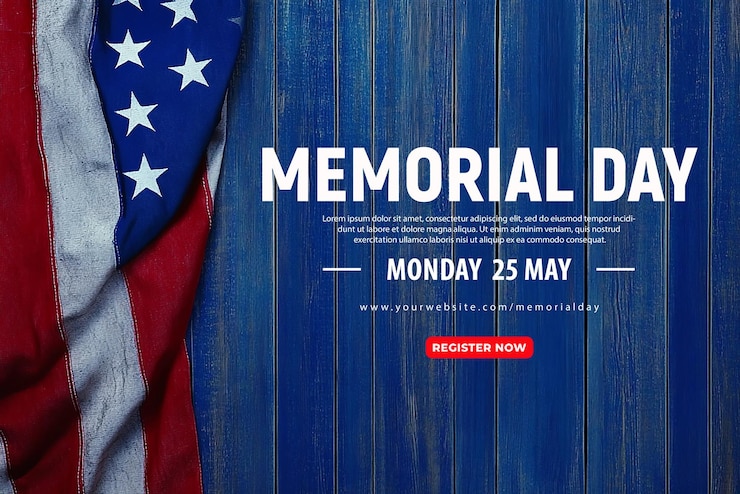 PSD a clean minimalist background featuring two american flags partially draped on the left and right s