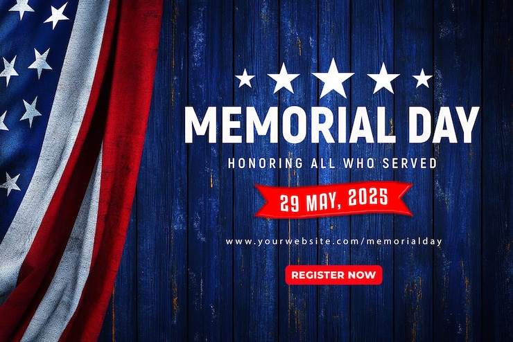 PSD a clean minimalist background featuring two american flags partially draped on the left and right s