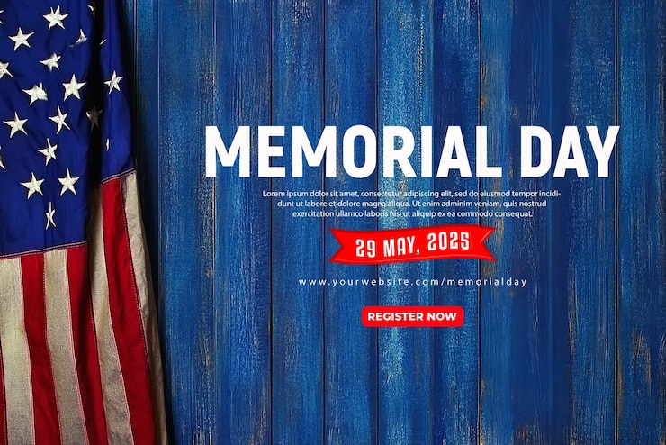 PSD a clean minimalist background featuring two american flags partially draped on the left and right s