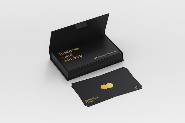 Clean modern a4 and business card identity mockup in 4k