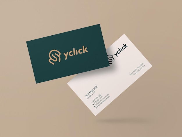 PSD clean modern business card mockup