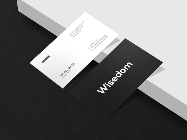 Clean and modern business card mockup