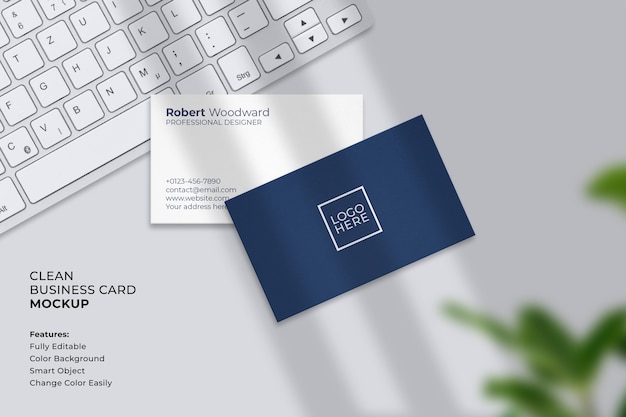 PSD clean & modern business card mockup