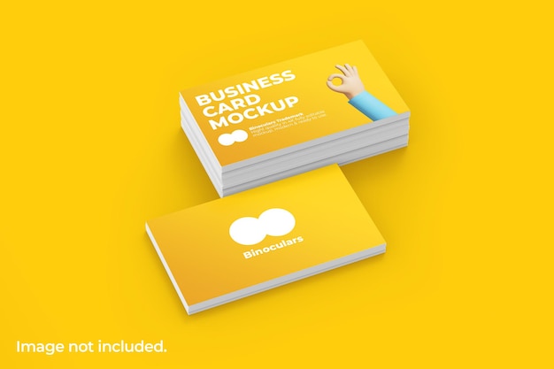 Clean modern business card stack mockup