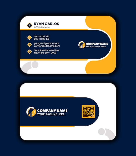 Clean and modern business card template