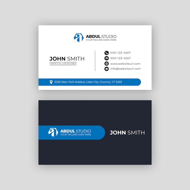 PSD clean and modern business card template