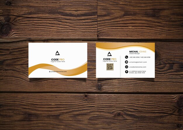 PSD clean and modern business card template