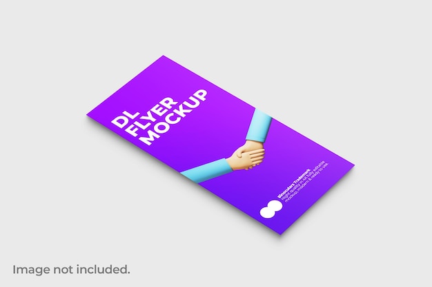 Clean modern dl flyer mockup