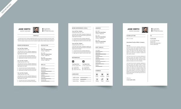 Clean Modern Executive Resume CV