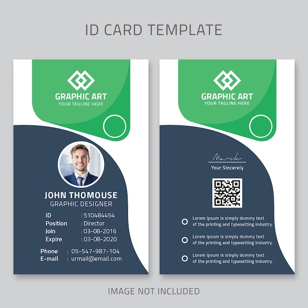 Clean Modern ID Card Template