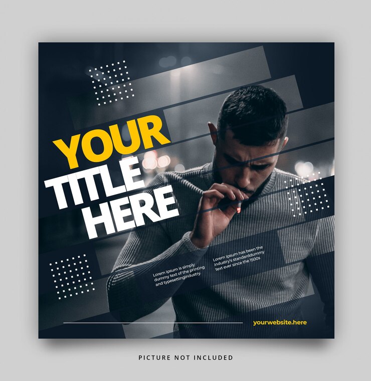 PSD clean modern instagram template