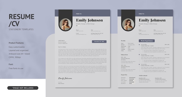 Clean modern and professional resume cv