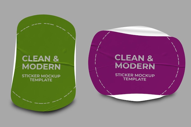 Clean  Modern Sticker Mockup