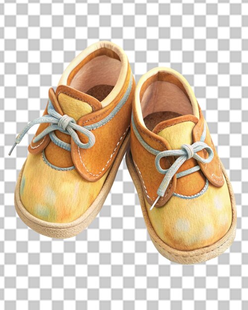 PSD clean new shoes blue boot with shoelaces cartoon