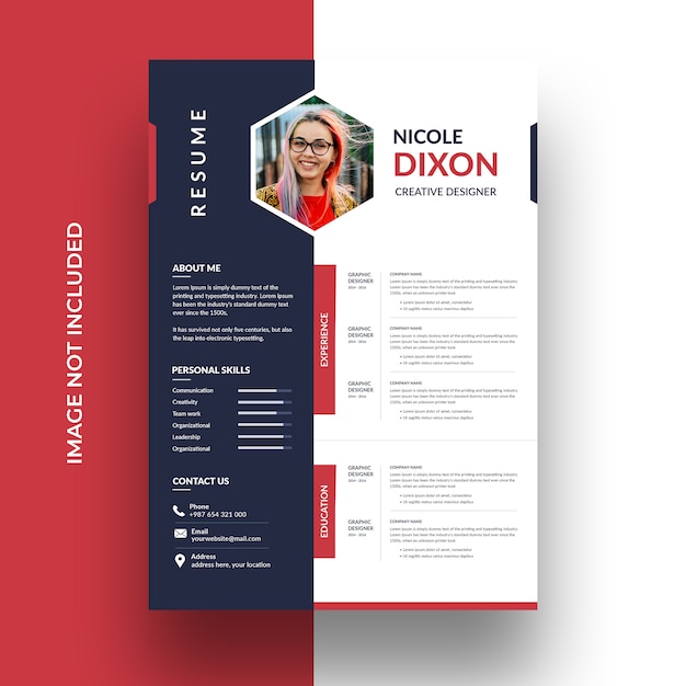 PSD clean professional cv template