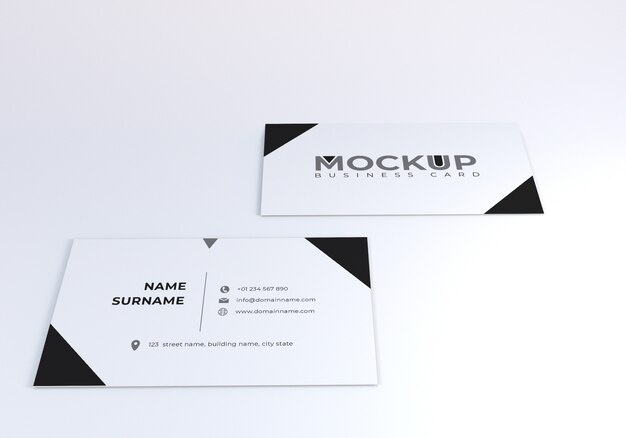 Clean realistic business card mockup template