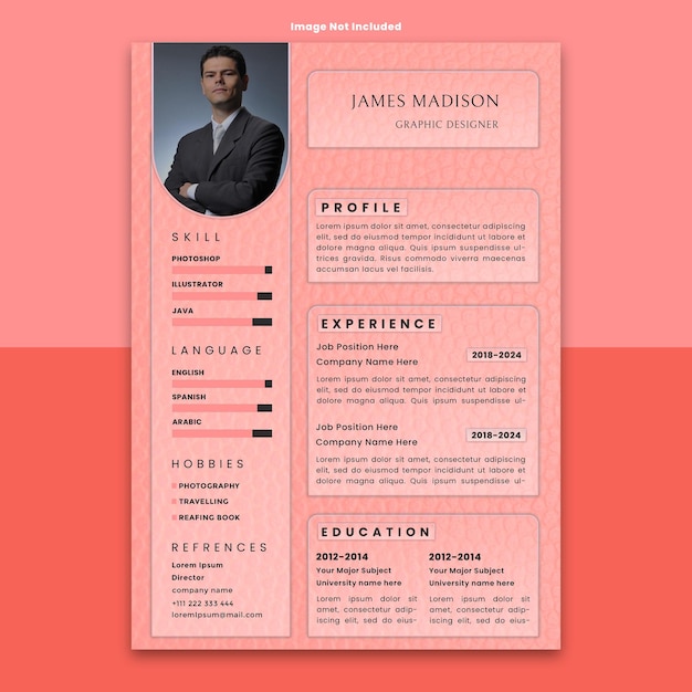 clean resume portfolio or cv template