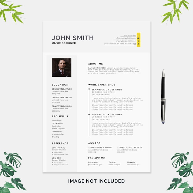 PSD clean resume