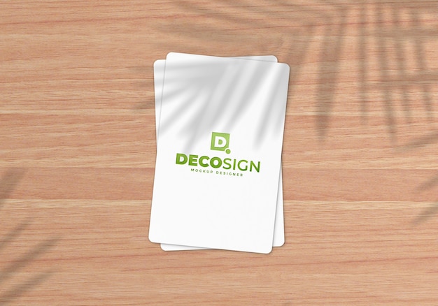 Clean Rounded Business Card Logo Mockup