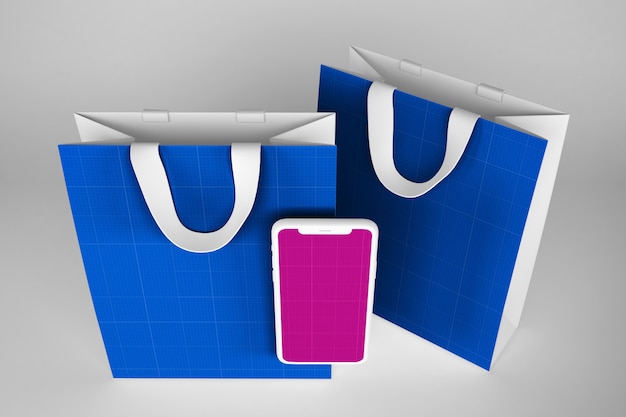 clean shopping app mockup