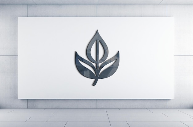 Clean simple 3d logo mockup