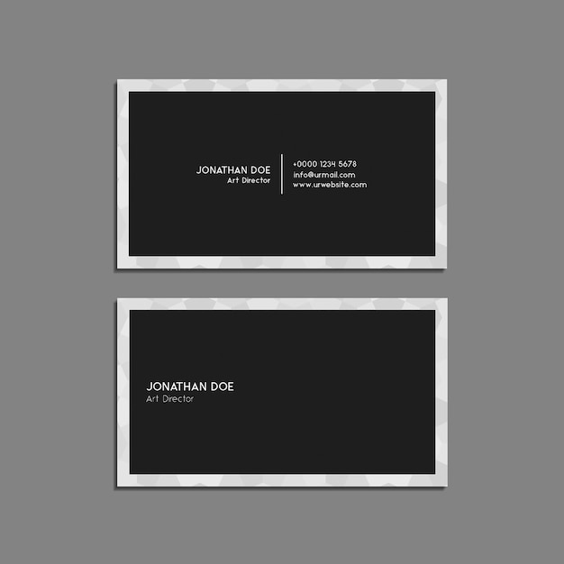 PSD clean simple black business card template