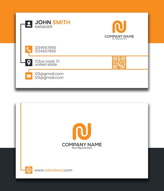 Clean and simple business card design