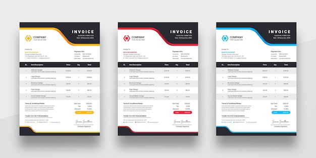 PSD clean and simple business invoice template