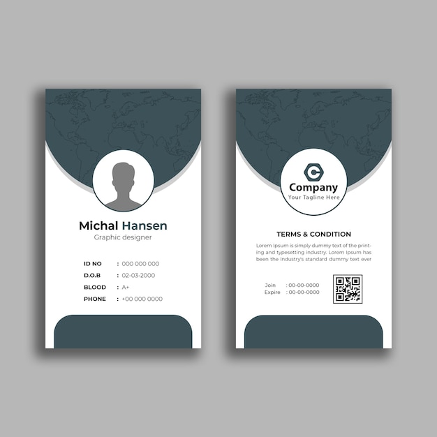 Clean and simple id card design