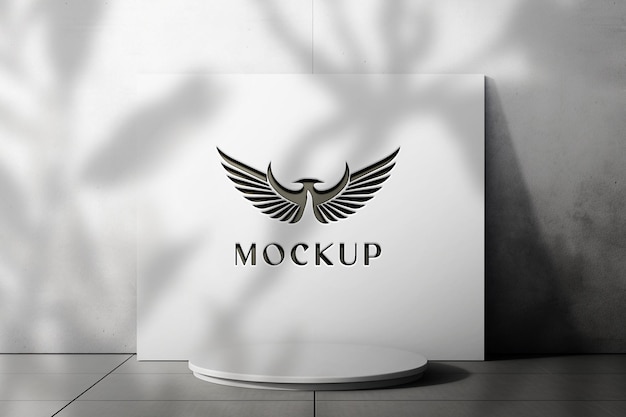 Clean simple logo mockup