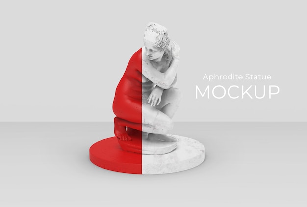 Render mockup statua pulita