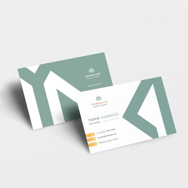 PSD clean style modern business card template.