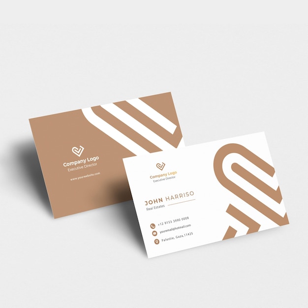 Clean style modern business card template.