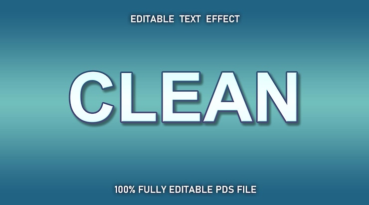 PSD clean text effect fully editable psd file