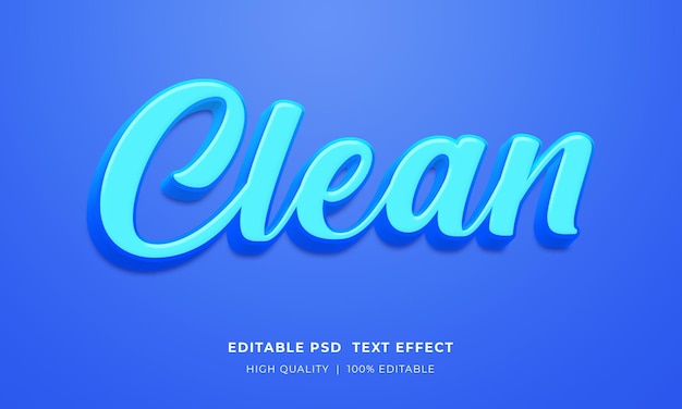 PSD clean text effect mockup