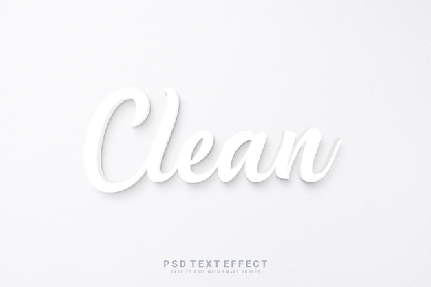 PSD clean text effect