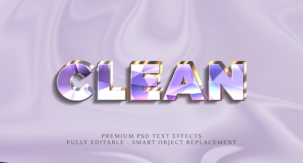 Clean text style effect psd , premium psd text effects