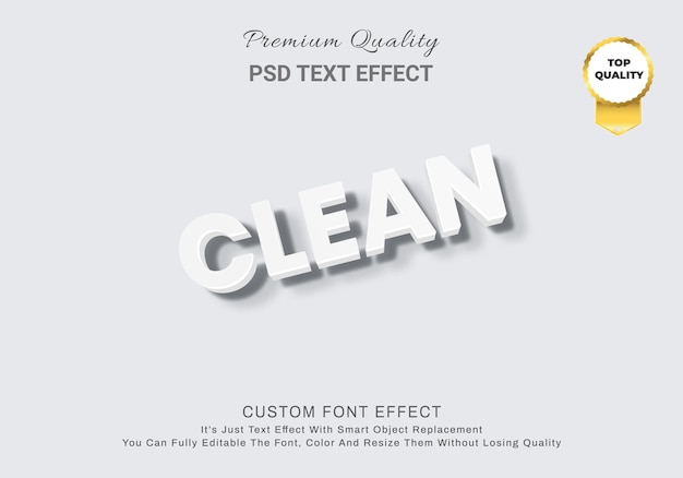clean text style effect