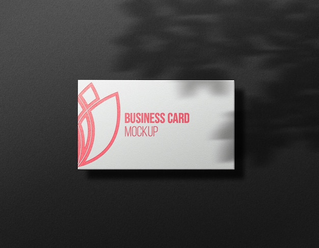 Clean White Business card mockup gold and rose gold effect