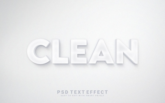 PSD clean white text effect