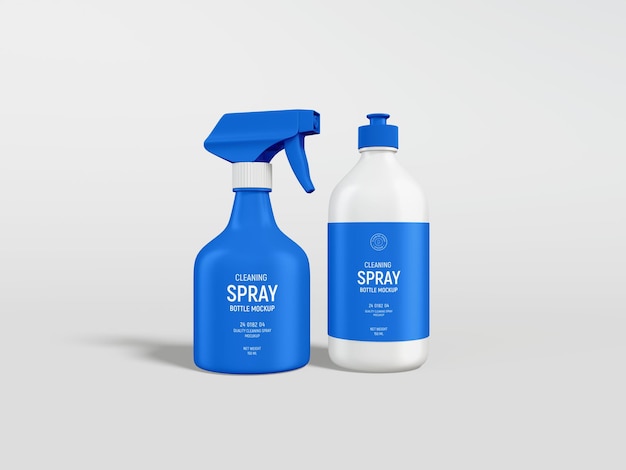 PSD cleaner spray bottle packaging mockup