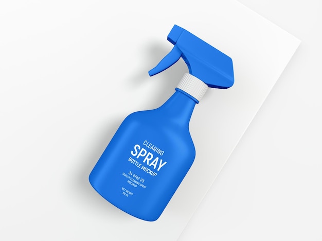Cleaner spray bottle packaging mockup