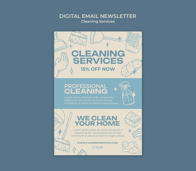 Cleaning services offer template