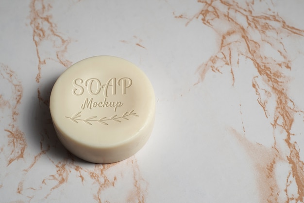 PSD cleaning soap bar mockup design