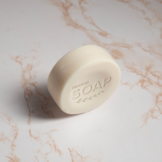 PSD cleaning soap bar mockup design