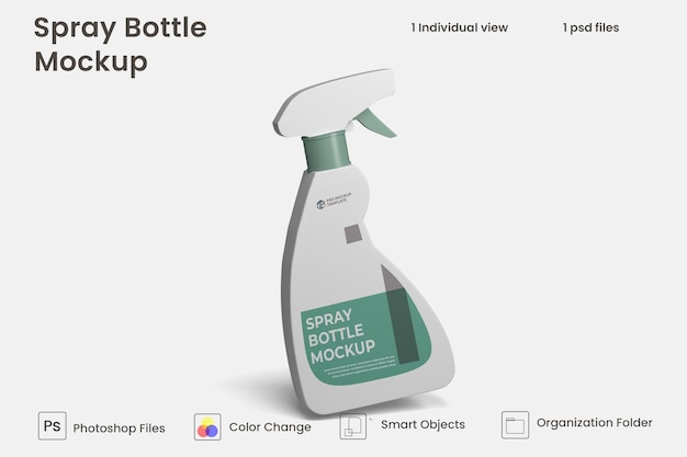 スプレーボトルモックアップのクリーニングプレミアムpsd