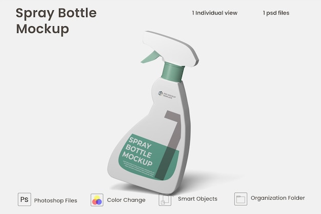 Cleaning spray bottle mockup Premium Psd